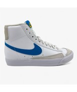 Nike Blazer Mid &#39;77 (GS) White Laser Blue Yellow Ochre Kids Athletic Sne... - $95.86 CAD