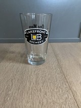 Lakefront Brewery Pint Beer Glass Black Logo One more! Then we Go. Milwa... - £10.71 GBP