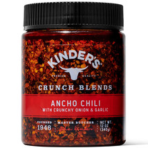 Kinder&#39;s Crunch Blends Ancho Chili Topper 12 oz Spice Seasoning W/ Crunc... - $21.67
