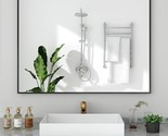 Bathroom Mirror 30X40, Black Wall Mounting Mirrors 40X30 Inch, Metal Frame - £120.95 GBP