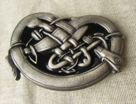 Vintage 1992 The Bulldog Buckle Co Celtic Beast Pewter Buckle - $23.82