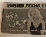 Anna Nicole Smith Show Tv Series Print Ad Vintage E Entertainment TPA3 - $5.93
