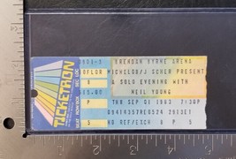 NEIL YOUNG - VINTAGE 1983 CONCERT TOUR TICKET STUB - $13.78 CAD