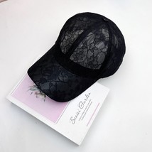 Summer Lace Breathable Caps Women&#39;s Sunscreen Hats Face-Revealing Small Baseball - £10.61 GBP