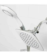 Dual Rainfall Showerhead &amp; Handheld Massager Set Chrome Plated Steel 7.4... - $598.00 MXN