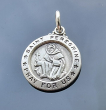 CHAPEL 925 STERLING SILVER SAINT PEREGRINE MEDAL PENDANT - $44.55