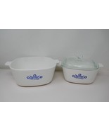 Corning Ware Blue Cornflower 1.75 Qt &amp; 2.5 Qt Casserole Dish P-1 3/4-B P... - €27,62 EUR