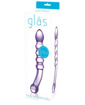 Glas Purple Rain Ribbed Glass Dildo - £22.03 GBP