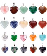 Love Heart Chakra Necklace Quartz Reiki Crystal Healing Point Cut Pendan... - £3.38 GBP