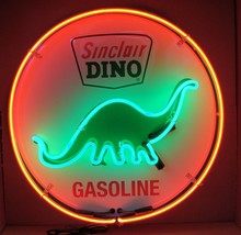New Dino Sinclair Gasoline Gas Beer Real Glass Neon Sign 24&quot;x20&quot; - £209.59 GBP