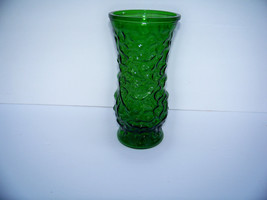 Vintage Green Clear Glass Hobnail &quot;E.O. Brody Co&quot; Flower Vase with Collar &quot;Read&quot; - £8.70 GBP
