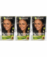 3x Garnier Nutrisse  Creme Permanent Hair color, Peppercorn #11 BLACKEST... - $32.55 CAD