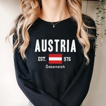 Austria sweatshirt,Austria Flag sweater,Soft Cozy Vintage Austria college pullov - £33.59 GBP