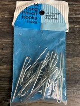 NEW Vintage Pack Of 14 Long Pin-on Hooks For Heavy Draperies Graber 2.5” USA - £4.62 GBP
