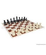 DGT Tournament Chess Set - Chess Board B/rown 20&quot; + DGT Chess Pieces 3,7... - £35.52 GBP