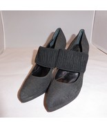 Bettye Muller 4&quot; Kitten High Heel Gray Fabric Shoes Made in Italy Size 3... - £31.25 GBP