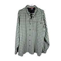 The North Face Men&#39;s XL Button Down Shirt Green Black White Plaid - $24.48