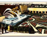 Prometeo Statua Rockefeller Plaza New York Città Ny Nyc Unp Lino Cartoli... - $3.37