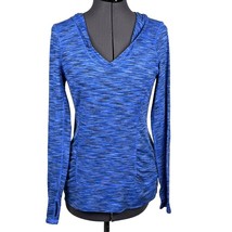 Kirkland Women&#39;s Athletic Top Pullover Lightweight Hoodie V-Neck Blue Si... - $276.80 MXN