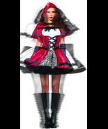 Leg Avenue Women&#39;s Gothic Riding Hood Costume, Red/White, Large - $99.97