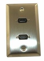 Wall Plate: Hdmi (Dual Port) Stainless Steel - $13.94