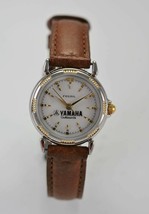 Fossil Uhr Damen Yamaha Außenborder Edelstahl Gold Silber Braunes Leder Quarz - £31.76 GBP