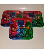 NEW 3 PJ Masks Paper Plates Lot Birthday Party Supplies 9&quot; Square (8 per... - £13.17 GBP