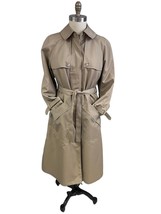 Misty Harbor vtg RETRO Camel Trench Mariner III Cotton  Women L 14 REG NWOT - $88.21
