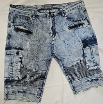 Bleeker &amp; Mercer Distressed Acid Wash Blue Jean Shorts Cutoffs Mens Size 40 - $16.50