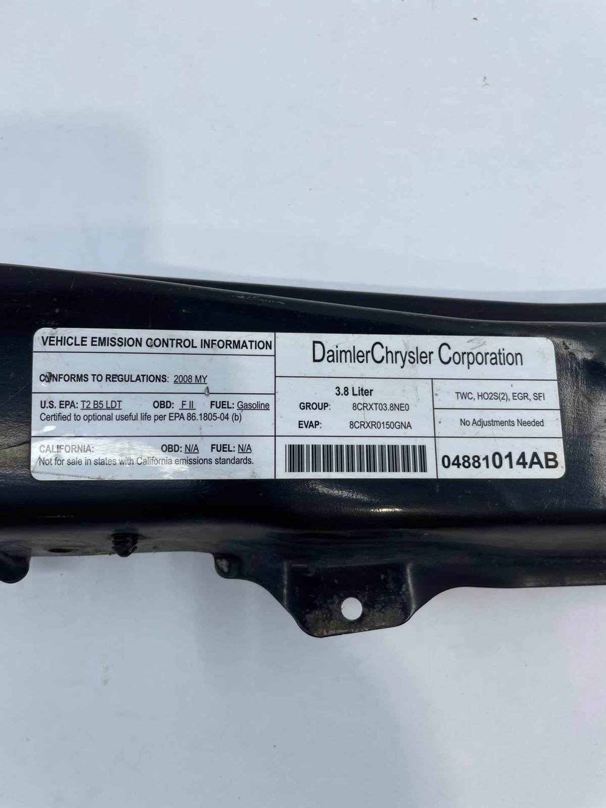 2008-2020 Dodge Caravan SXT Front Upper Radiator Support Panel 68023327AA OEM Item image 4