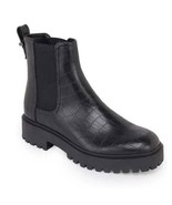 Kenneth Cole Reaction Salt Lug Patent Pull On Chelsea Boots in Black Cro... - £54.20 GBP
