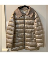 Via Spiga XL quilted puffer coat in champagne. - $28.05