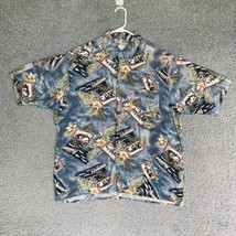Hana Bay Hawaiian Shirt Adult Large Island Style Print Preppy Button Up Camp Men - £16.95 GBP