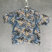 Hana Bay Hawaiian Shirt Adult Large Island Style Print Preppy Button Up Camp Men - $21.56