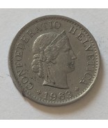 1963 Switzerland Libertas Copper-nickel standard circulation 5 Rappen Coin - €2,52 EUR