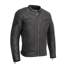 Grand Prix - Men&#39;s Leather Motorcycle Jacket - £258.74 GBP