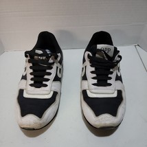OPP FRANCE Sneakers Shoes Black White Patent Leather Premium Rare (See Tag Size - £17.90 GBP