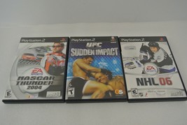 UFC Sudden Impact Nascar Thunder 2004 NHL 06 (Playstation 2) Lot of 3 PS2 - £14.64 GBP