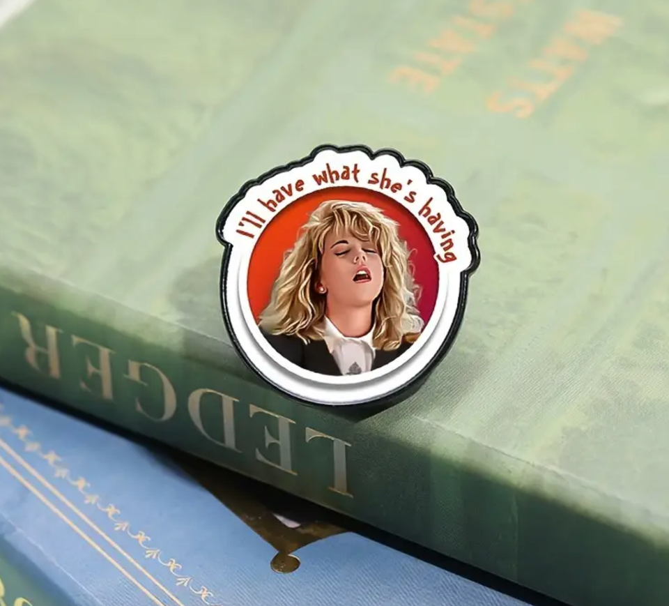 WHEN HARRY MET SALLY Enamel Pin ♡ Meg Ryan ✩ I&#39;ll Have What She&#39;s Having... - $10.00