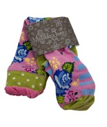 Matilda Jane Spring In Your Step Socks Floral Stripes Girls Medium Cotto... - $282.24 MXN