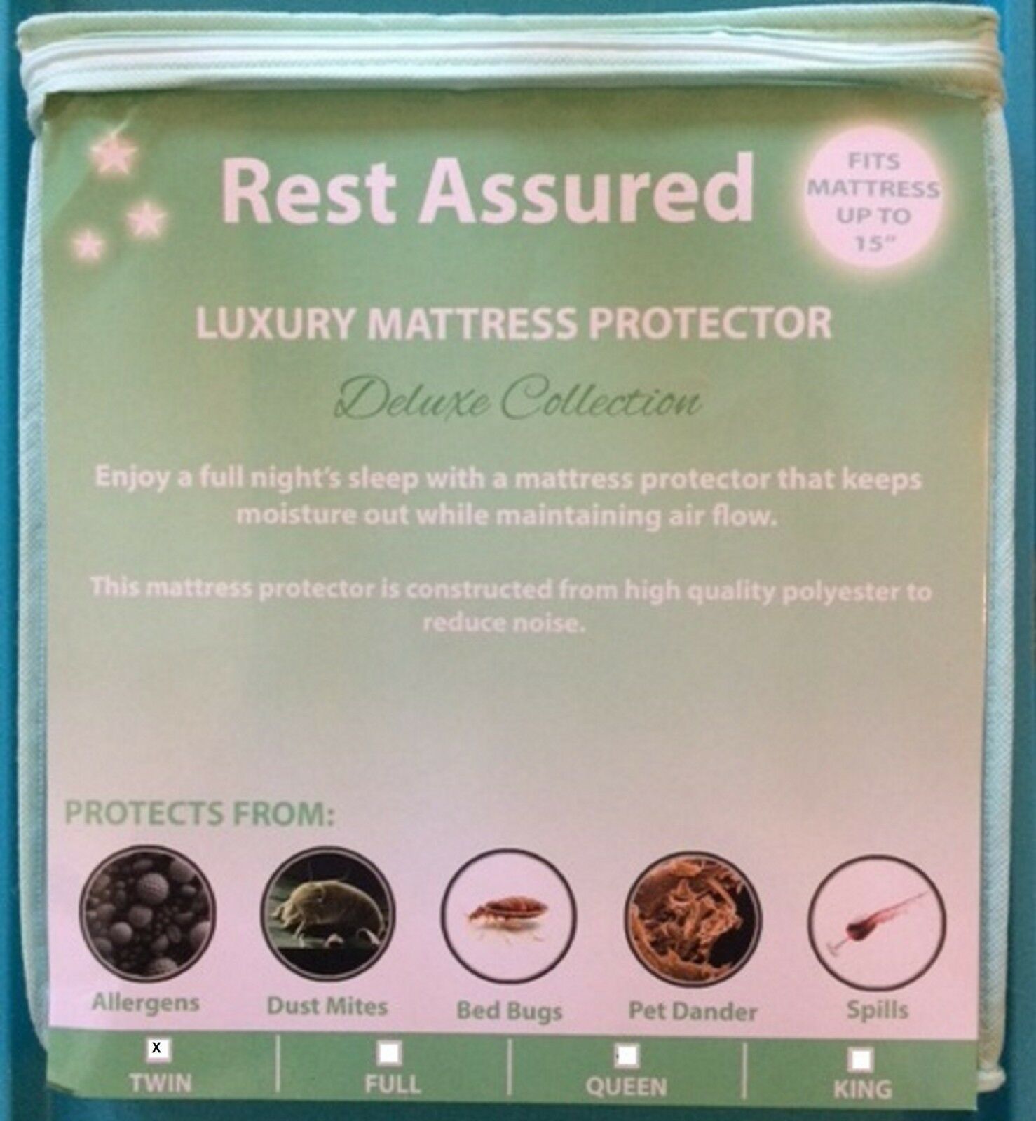 TWIN Mattress Protector / Pad Deluxe Soft Smooth Waterproof Hypoallergen... - $19.94