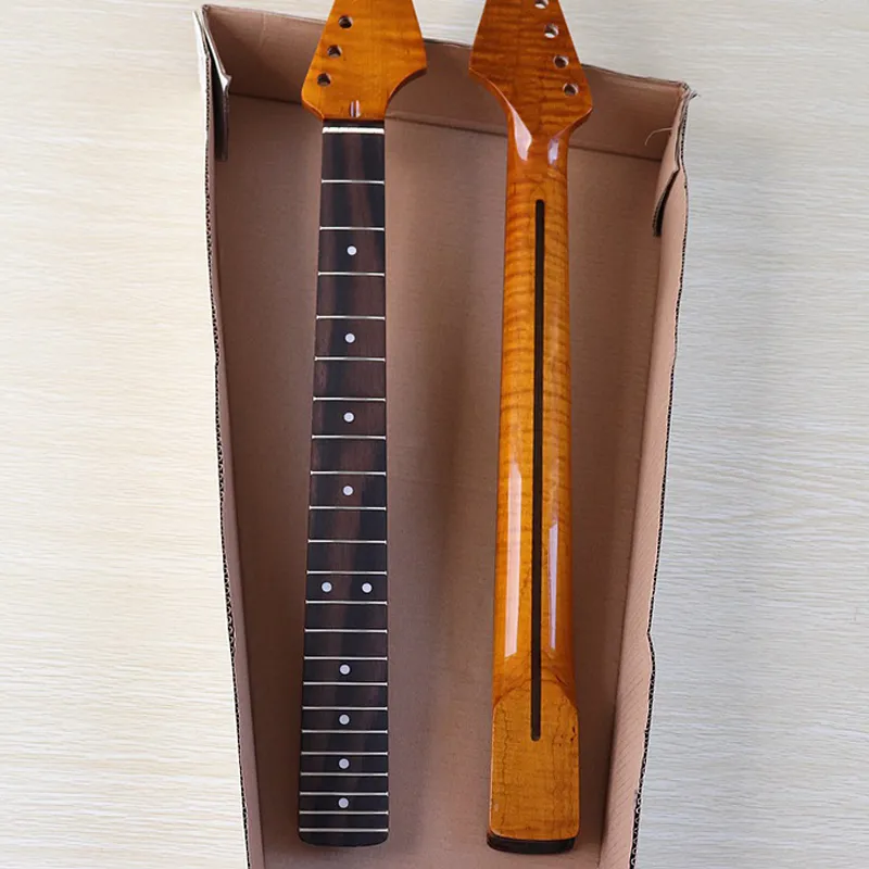 Canada Flamed Maple Brown Guitar Neck - 22 frets - £156.21 GBP