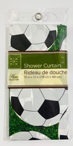 Home Collection SOCCER Shower Curtain All over Print 70 in x 72 in NEW S... - $8.79
