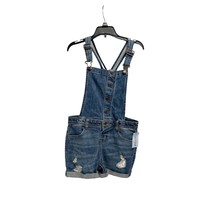 New Cat and Jack Girls Size L 10 12 Shortalls Shorts Overalls Bib Distressed - £11.83 GBP