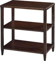 End Table Side Small Hand-Rubbed Distressed Wood 2-Shelf Tiered Rectangle - £746.51 GBP