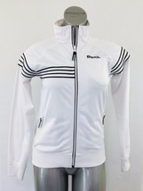 Bench Girls Size 13/14 Years White w/ Black Stripes Long Sleeve Polyester Jacket - £12.57 GBP