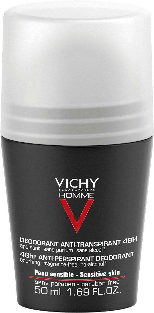 2 x Vichy Deodorant Men Homme  Antiperspirant Roll On 48h 50ml / 1.69 oz  - $59.00
