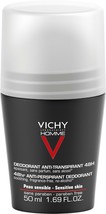 2 x Vichy Deodorant Men Homme  Antiperspirant Roll On 48h 50ml / 1.69 oz  - £46.61 GBP