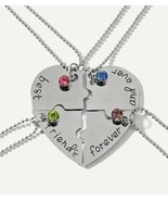Set Of 4 Silver Necklaces - Four Best Friend Necklaces - Gift Boxed - £19.44 GBP