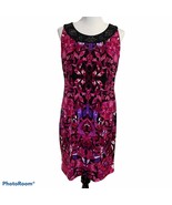 Allison Daley Petites Sleeveless Floral Stretch Dress Size 8P Embellishe... - $13.17